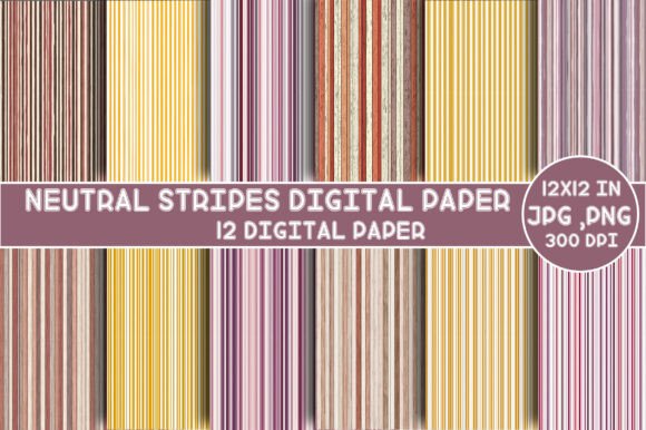 Download Neutral Stripes Digital Paper - Neutral stripes Collection