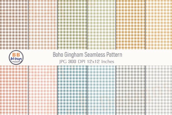 Download Boho Gingham Seamless Pattern Background - Gingham Collection