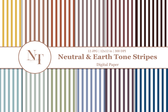 Download Neutral Stripes Digital Paper - Neutral stripes Collection