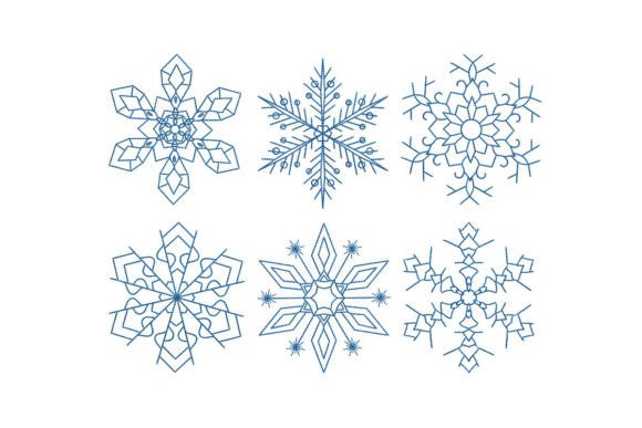 Download Snowflake Set Line Ornament - Premium Resources